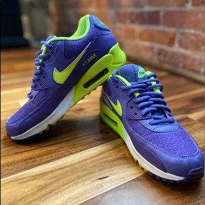 Nike air max’s (purple and neon green)